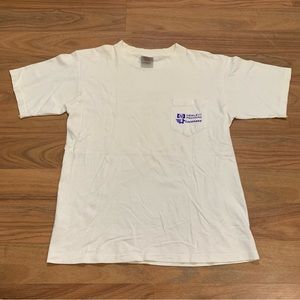 Vintage HP Hewlett-Packard Lockheed Martin Defense Technology Pocket Tee Adult L